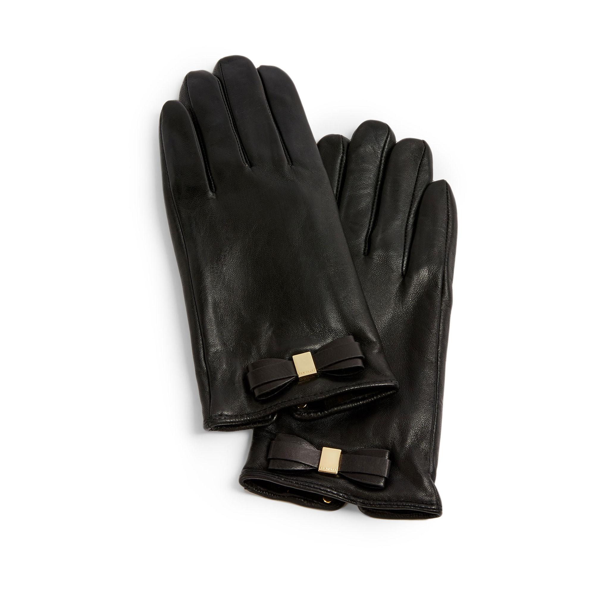 Frannca Bow Detail Leather Glove